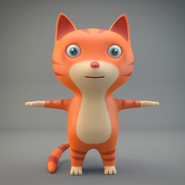 3D cat cartoon