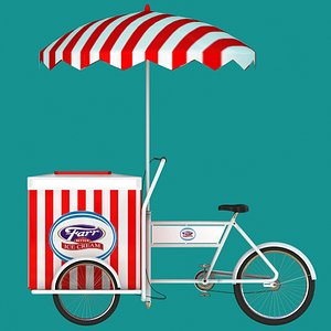 ice cream cart 3d model