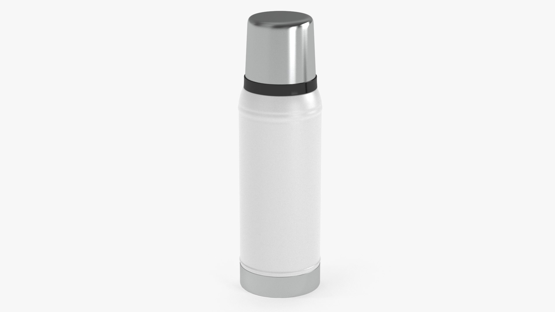 Thermos Flask White 3D model preview