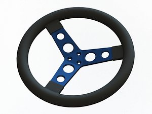 3D Custom Steering Wheel 3 Spoke for Go Kart model