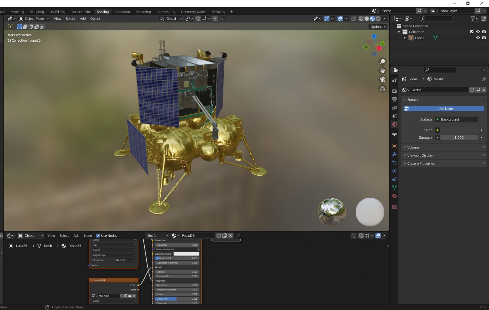 3D Luna 25 Luna Globe Lander Model - TurboSquid 2109059