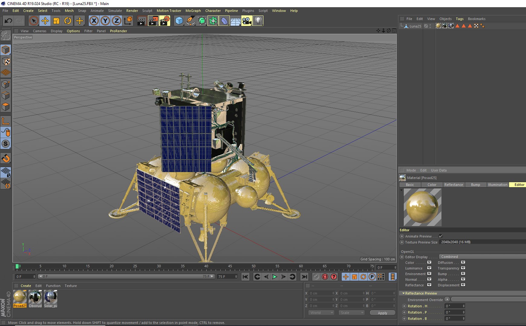 3D Luna 25 Luna Globe Lander Model - TurboSquid 2109059