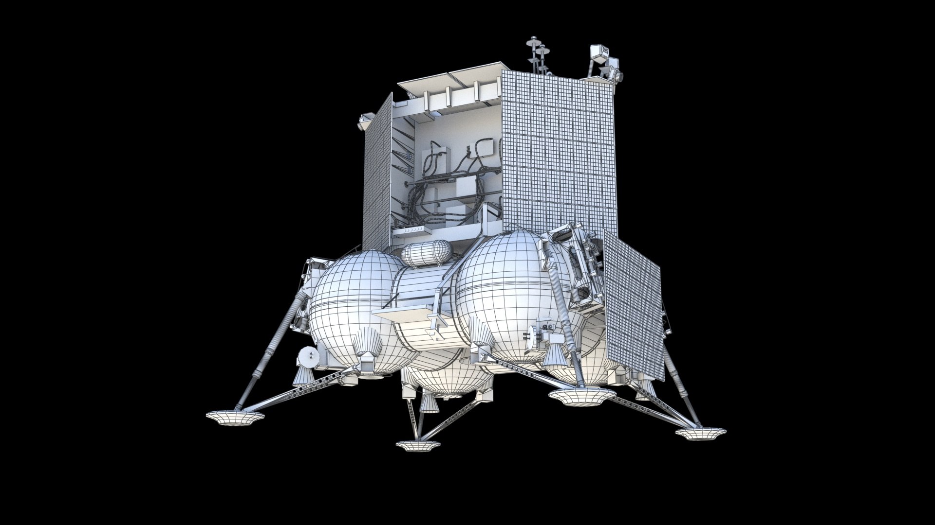 3D Luna 25 Luna Globe Lander Model - TurboSquid 2109059
