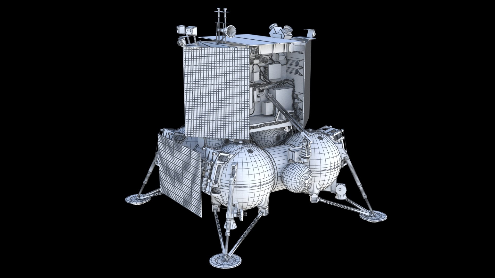 3D Luna 25 Luna Globe Lander Model - TurboSquid 2109059