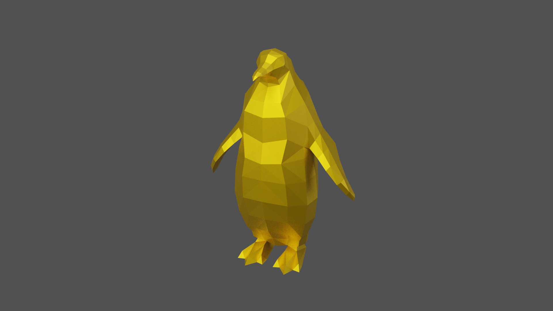 Gold Penguin Model Turbosquid 2201719