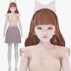 Casual clothes 0022 - Rig - Unreal - Unity - Blender - Animated - Realistic Female Character