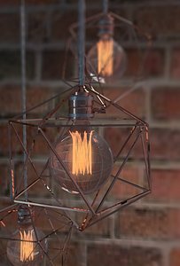 Geometric Edison Light Bulb