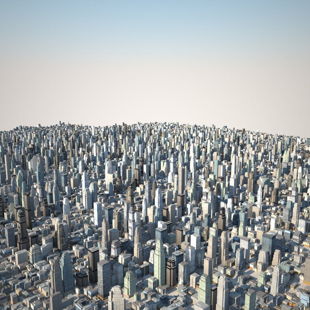 Cityscape Scene Highrise 3d Model