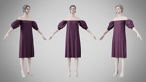 3D model Dress 15 Grape