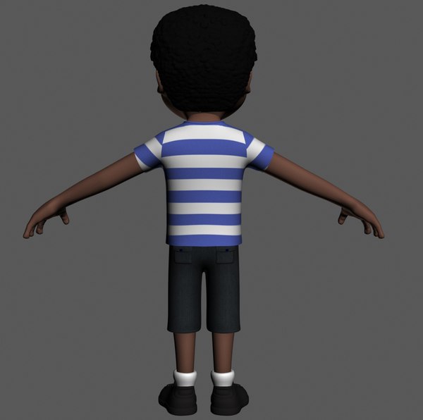 3d cartoony boy character