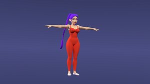 3D Beauty Girl Rigged
