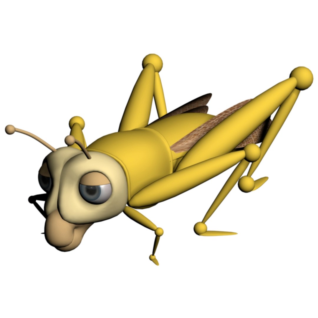 Locust Cartoon 3d - Turbosquid 2014738