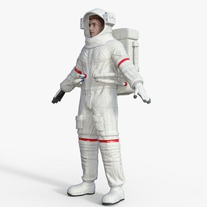 Realistic 3D Astronaut Rigged