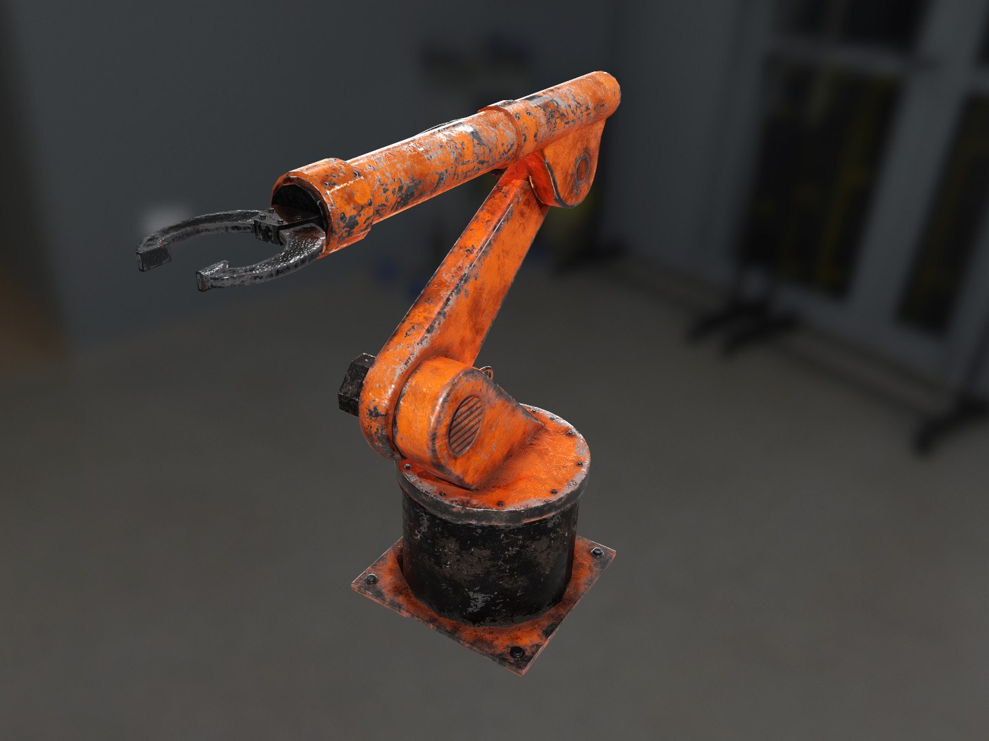 old kuka robot arm 3D model https://p.turbosquid.com/ts-thumb/fR/Lxc4KP/yYy09uwU/render_kuka_3/jpg/1586555440/1920x1080/fit_q87/eaef41f97eaed0198aba5359f0b984017f72a63a/render_kuka_3.jpg