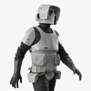 Star Wars Scout Trooper Used Rigged for Maya 3D model