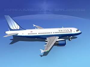 3d model scale airbus a319 airliner