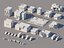 Isometric Low Poly City Cartoon Buildings Cars and Forest Pack