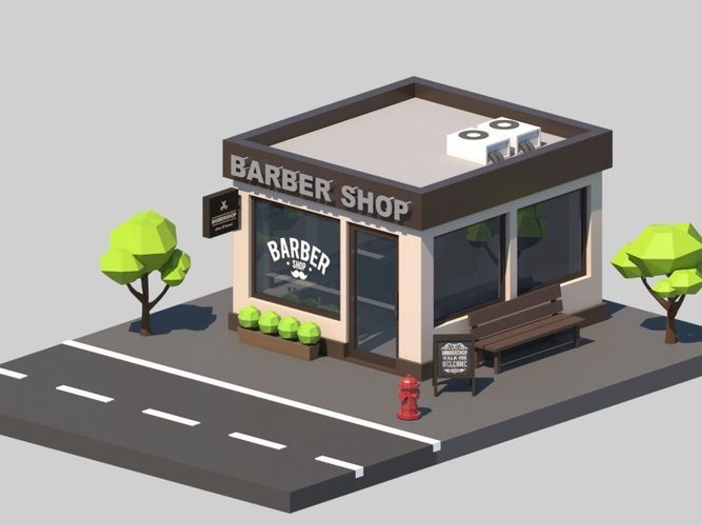 3D building car model https://p.turbosquid.com/ts-thumb/fR/UlwYi5/wD8p6H6a/cartoonlowpolybuildingbarbershop3dmodellowpolymaxobjfbx/jpg/1520673142/1920x1080/fit_q87/28acd40f71f396307915b585698752e64f37f4cc/cartoonlowpolybuildingbarbershop3dmodellowpolymaxobjfbx.jpg