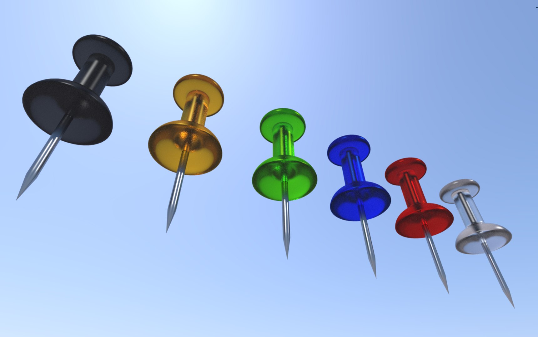 pins different colors dxf