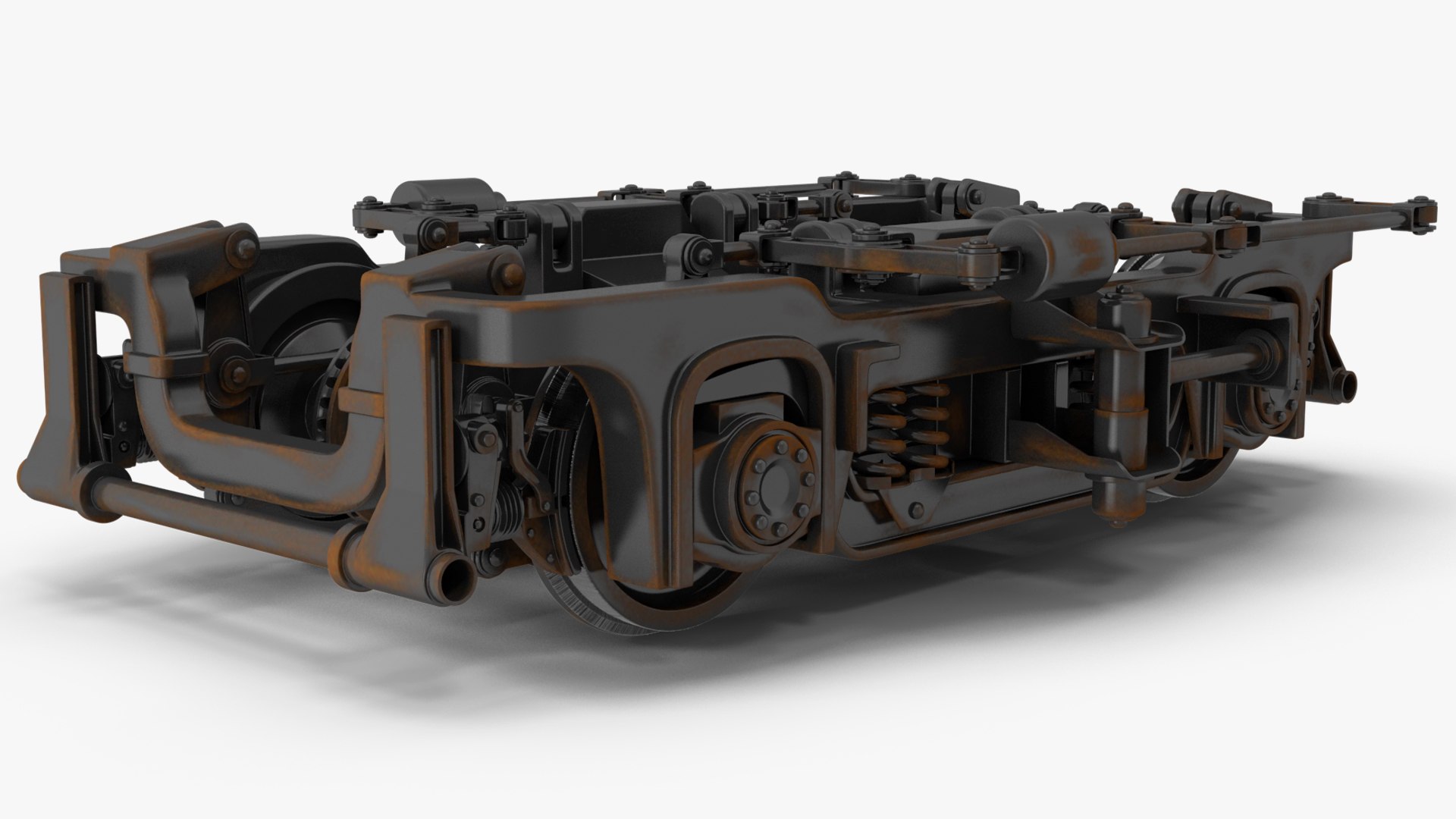 3D Rusty Rail Train Wheels - TurboSquid 2146507