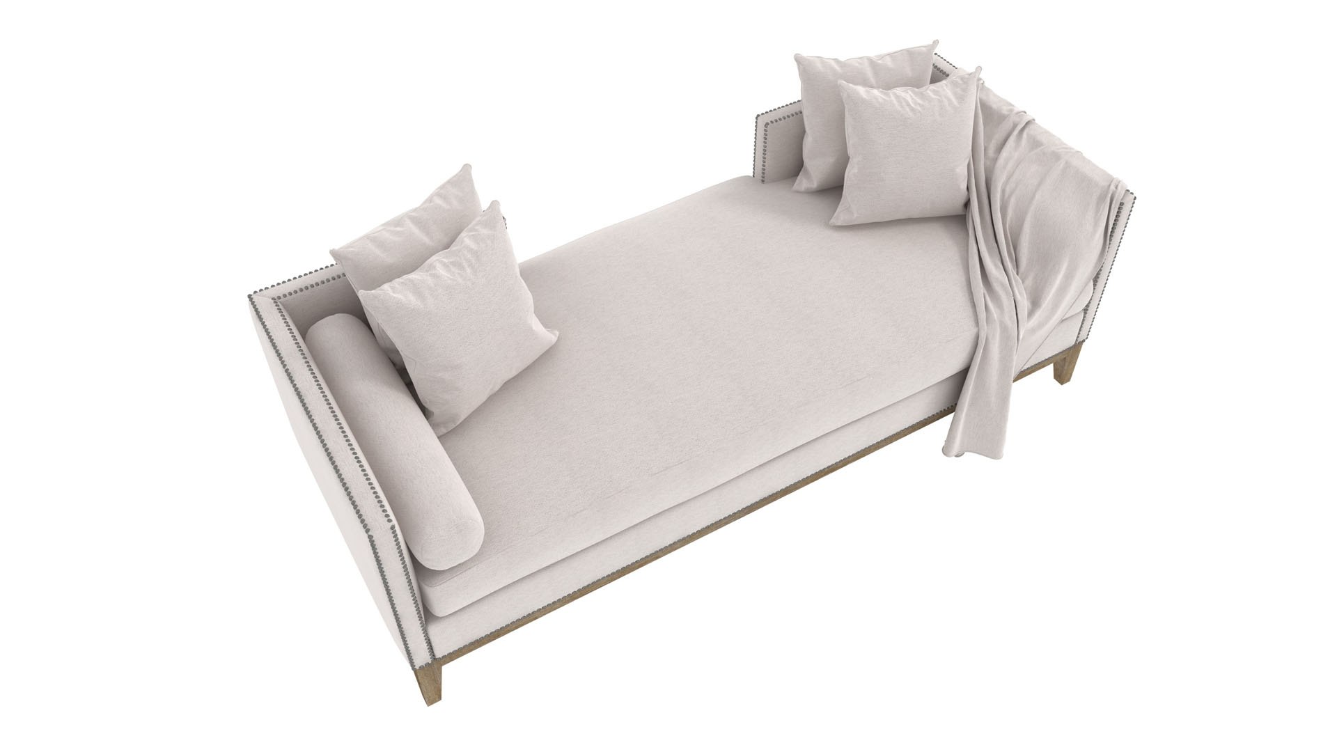 Four Hands Mercury Double Chaise 3D TurboSquid 2109556