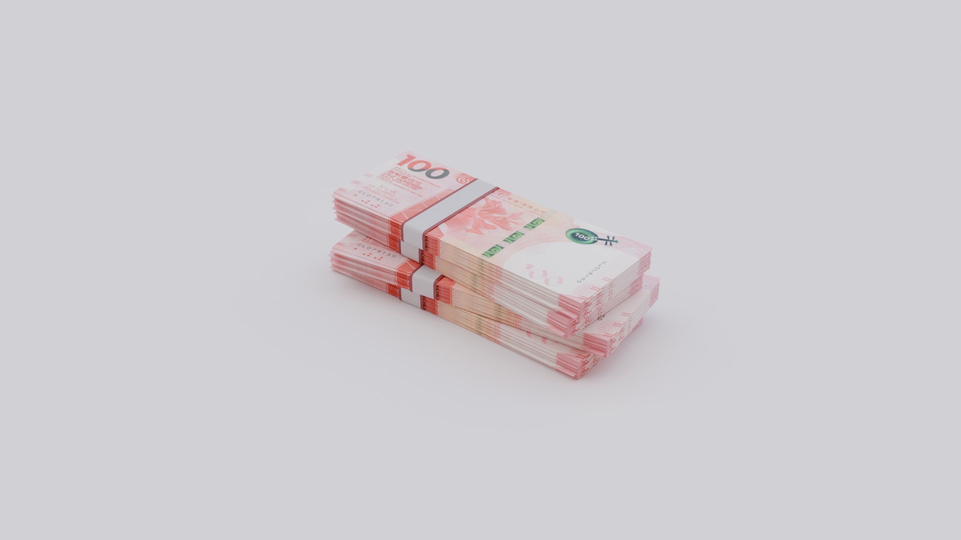 100 Hong Kong Dollar HKD Currency Model - TurboSquid 2385805
