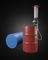 Vintage gasoline pump is a manual style 3D model.