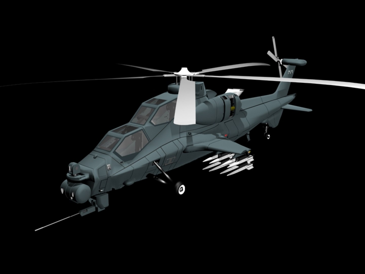 Z-10 Attack Helicopter 3d Model