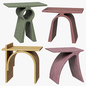 3D Forma Cemento Studio Salaris concrete tables Abecedario model