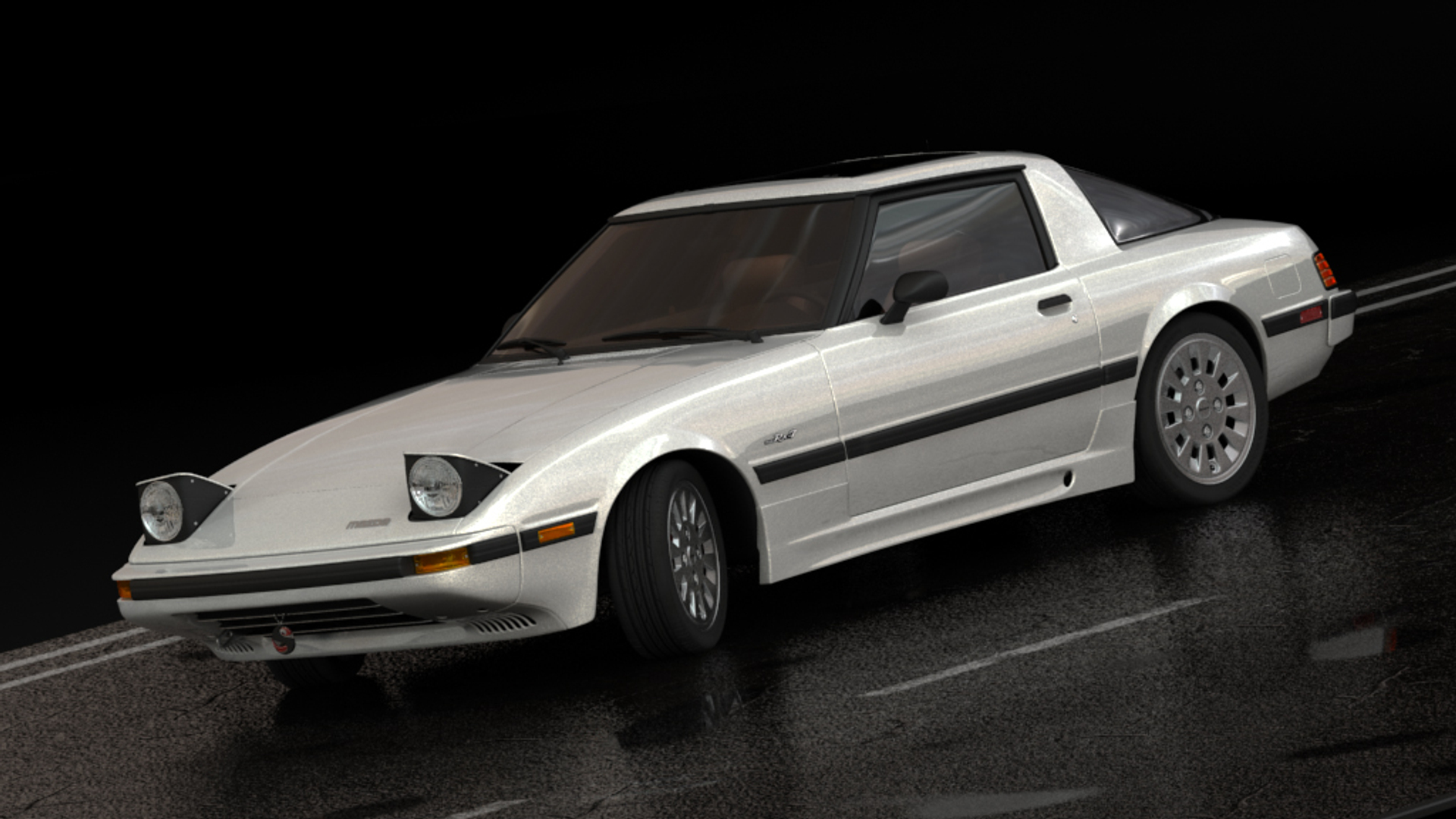 3d Mazda Rx-7 1985 Interior