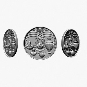 Kazakh yurt and dastarkhan panels