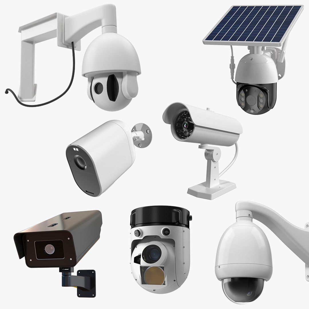 3D Exterior Security Cameras Collection 5 model https://p.turbosquid.com/ts-thumb/fR/uba2NL/Fi/exterior_security_cameras_collection_5_000/jpg/1787209945/1920x1080/fit_q87/9911bb8ed10b999d32e26e2e8cd44d0b72ab3d25/exterior_security_cameras_collection_5_000.jpg