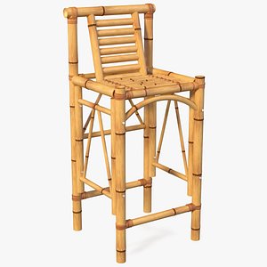 Bamboo Bar Stool Square