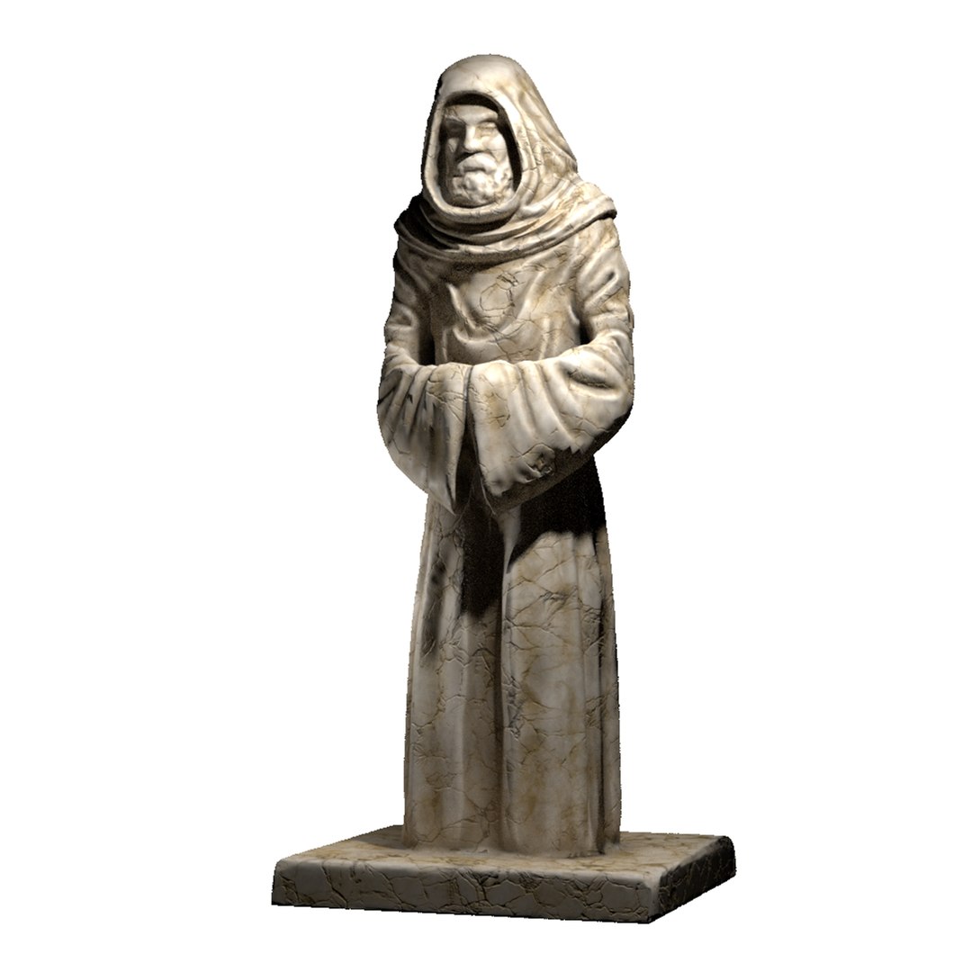 Monk Statue Model - TurboSquid 1427346