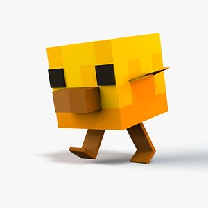Minecraft Baby Chicken Rig 3D model
