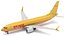 DHL 배달 세미 트레일러 보잉 737 컬렉션