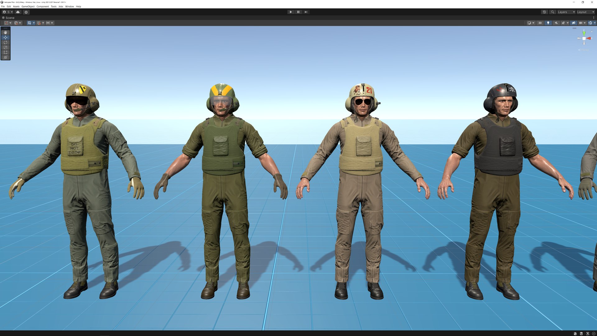 Pilot 3D model https://p.turbosquid.com/ts-thumb/fS/BDrFY0/gv/unity_2/png/1734357163/1920x1080/fit_q87/52b619f3de89de82a997fd99453d79c148082127/unity_2.jpg