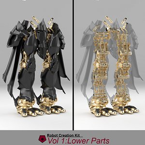 3d robot creation kit vol model