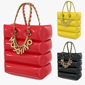 3D Moschino Lettering Charm Inflatable Shopper Bag