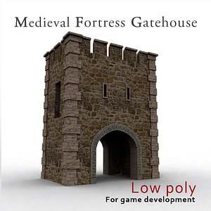 medieval fortress gatehouse 3d max