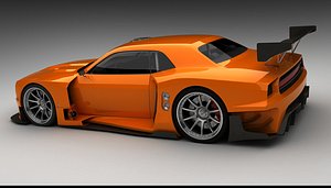 gt3-imsa race car interior 3D model