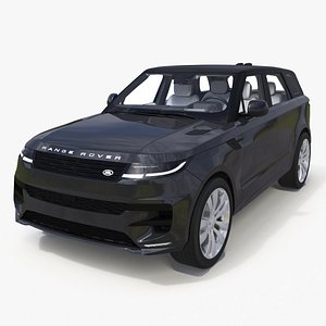 3D Sport SUV Range Rover Black Simplified model