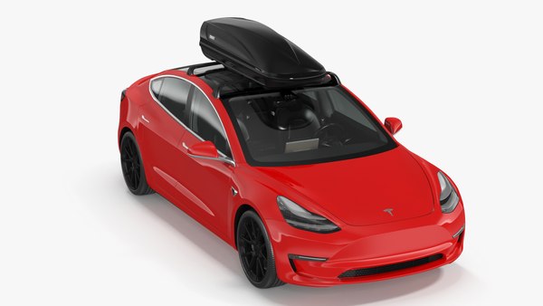 Thule Tesla Model Roof Rack Modèle 3D De Tesla Avec Coffre De
