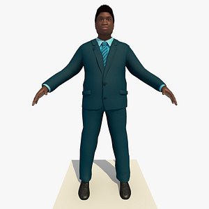 african male business man 3d c4d