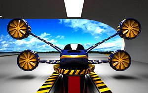 jet turbo blue 3d max