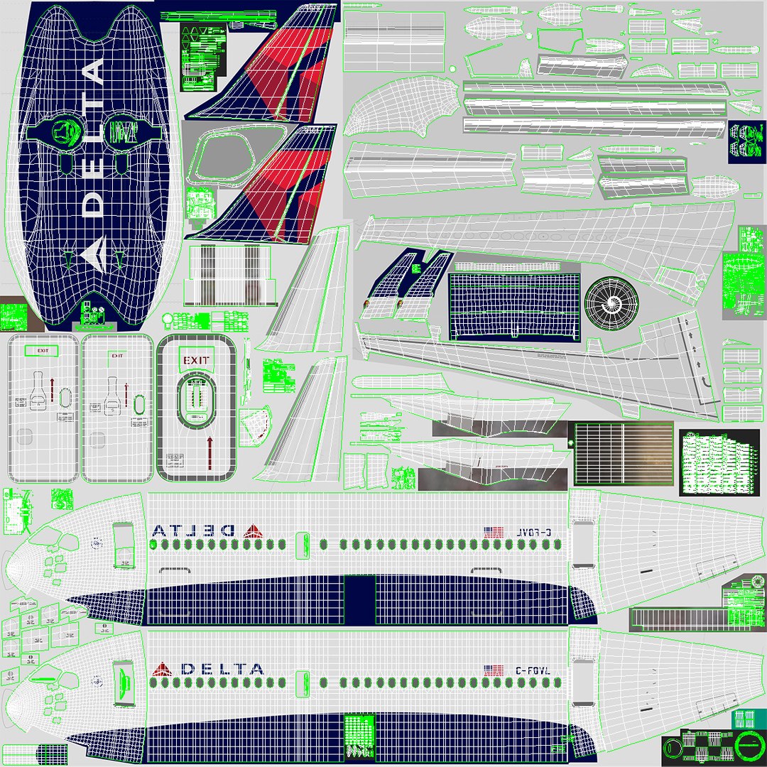 Airbus A220 100 Delta Model - TurboSquid 1607063