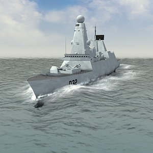 HMS Daring BowWake