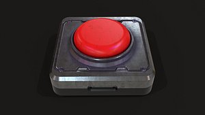 Sci Fi Red Button 3D model