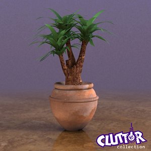 3ds potted palm