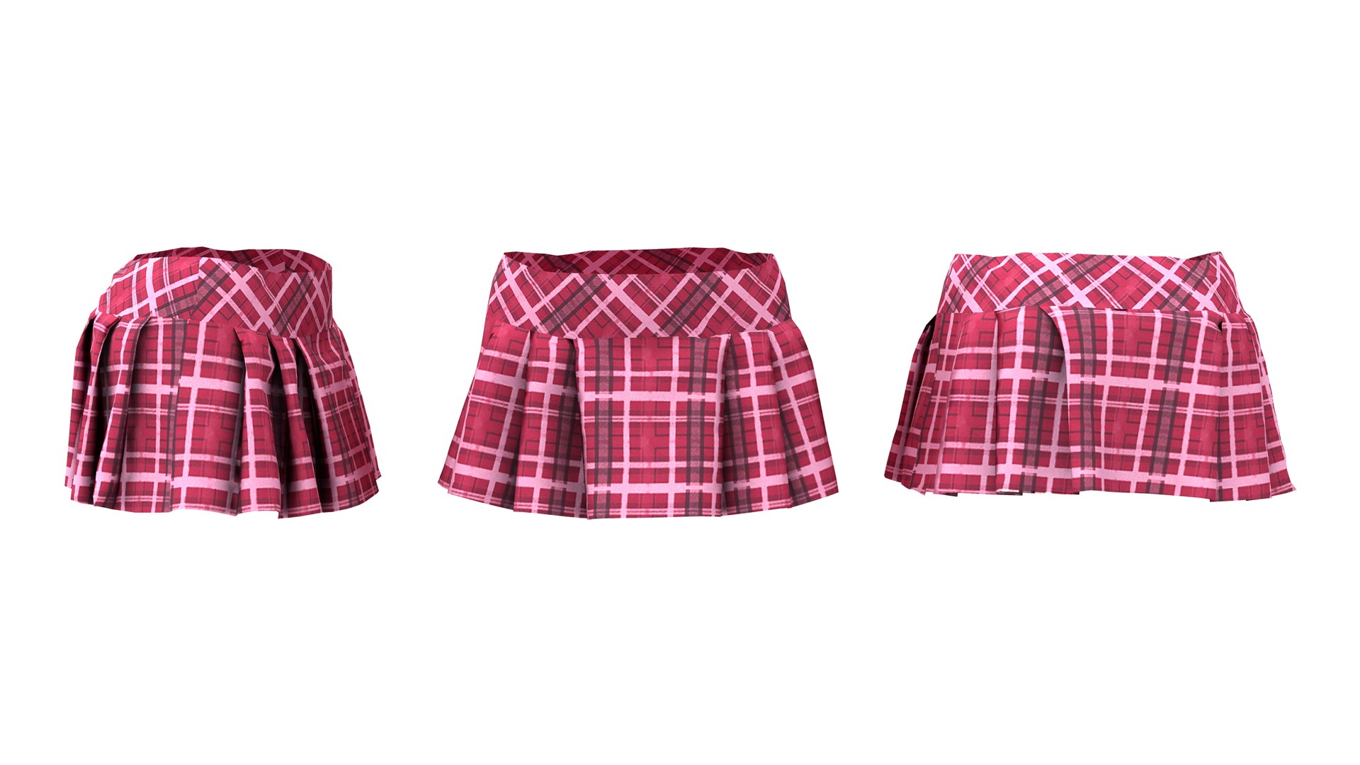 3d shop pleated skirt